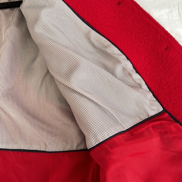 🌹Talbots Woman Petites red viscose/wool jacket with stand up collar. Size 16WP. - Picture 7 of 11